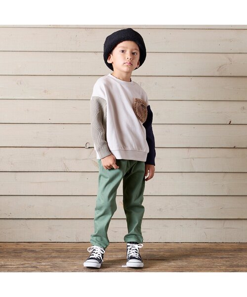 BREEZE(ブリーズ)の「あったかすぽ軽テーパードパンツ_裏起毛 ストレッチ 10分丈(その他パンツ・キッズ・ベージュ/カーキ/オレンジ/インディゴブルー/その他10・110/120/130/140/100/90/150)」の15枚目の写真