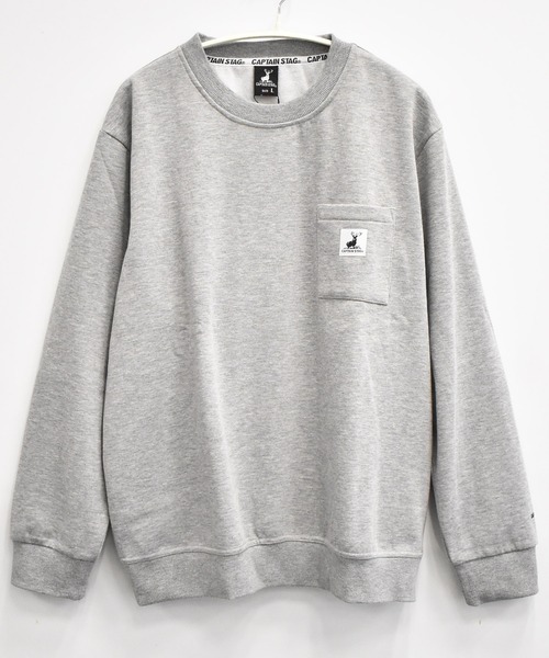 SPENDY'S Store（スペンディーズストア）の「＜CAPTAINSTAG/キャプテンスタッグ＞裏起毛ワンポイトトレーナー（スウェット・メンズ・ブラック/グレー/グリーン・LL/M/L）」の20枚目の写真