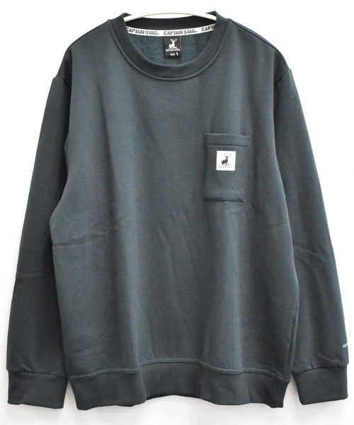 SPENDY'S Store（スペンディーズストア）の「＜CAPTAINSTAG/キャプテンスタッグ＞裏起毛ワンポイトトレーナー（スウェット・メンズ・ブラック/グレー/グリーン・LL/M/L）」の21枚目の写真