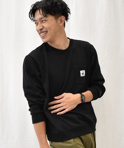 SPENDY'S Store（スペンディーズストア）の「＜CAPTAINSTAG/キャプテンスタッグ＞裏起毛ワンポイトトレーナー（スウェット・メンズ・ブラック/グレー/グリーン・LL/M/L）」の4枚目の写真