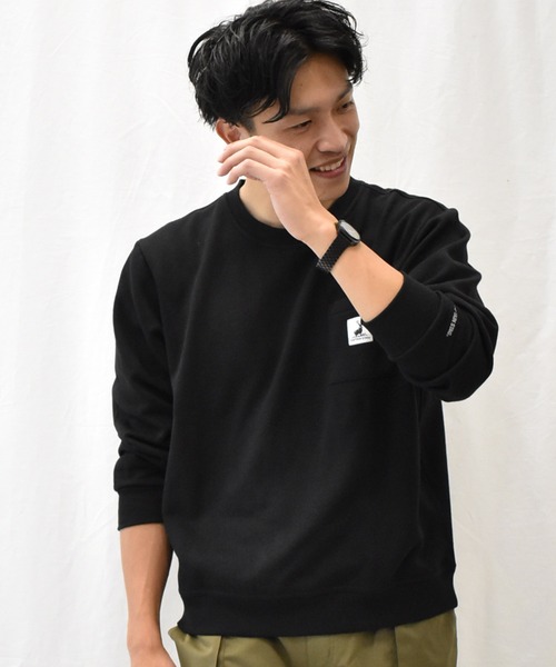 SPENDY'S Store（スペンディーズストア）の「＜CAPTAINSTAG/キャプテンスタッグ＞裏起毛ワンポイトトレーナー（スウェット・メンズ・ブラック/グレー/グリーン・LL/M/L）」の5枚目の写真