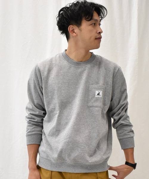 SPENDY'S Store（スペンディーズストア）の「＜CAPTAINSTAG/キャプテンスタッグ＞裏起毛ワンポイトトレーナー（スウェット・メンズ・ブラック/グレー/グリーン・LL/M/L）」の8枚目の写真