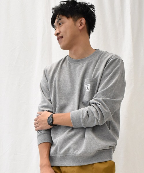 SPENDY'S Store（スペンディーズストア）の「＜CAPTAINSTAG/キャプテンスタッグ＞裏起毛ワンポイトトレーナー（スウェット・メンズ・ブラック/グレー/グリーン・LL/M/L）」の9枚目の写真