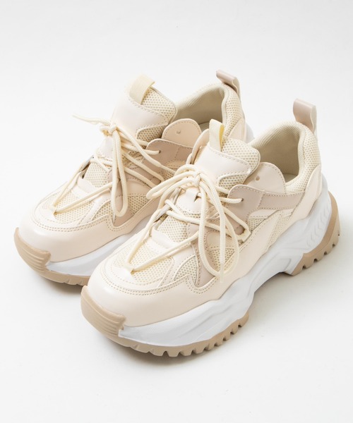 WEGO(ウィゴー)の「WEGO/デザインスニーカー(スニーカー・レディース・ホワイト/ブラック/ベージュ・LARGE/MEDIUM)」の16枚目の写真