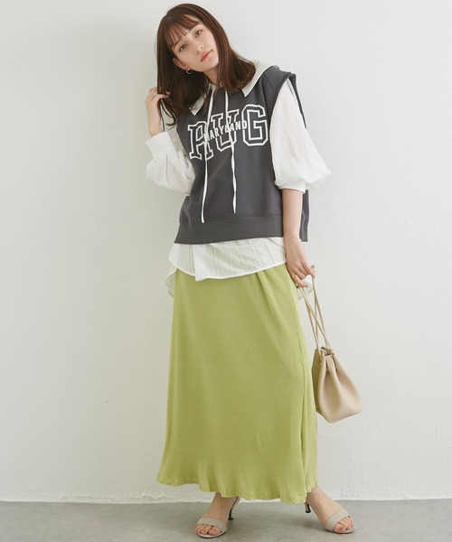 LAVEANGE(ラビアンジェ)の「スウェット ロゴプルオーバー(Tシャツ/カットソー・レディース・モカ/ミント/チャコールグレー・LL/M/3L/L/4L)」の8枚目の写真