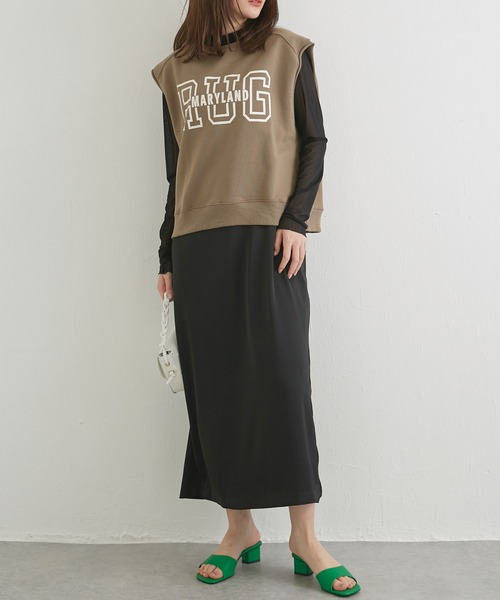 LAVEANGE(ラビアンジェ)の「スウェット ロゴプルオーバー(Tシャツ/カットソー・レディース・モカ/ミント/チャコールグレー・LL/M/3L/L/4L)」の16枚目の写真