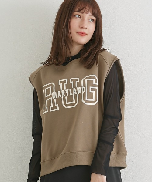 LAVEANGE(ラビアンジェ)の「スウェット ロゴプルオーバー(Tシャツ/カットソー・レディース・モカ/ミント/チャコールグレー・LL/M/3L/L/4L)」の13枚目の写真