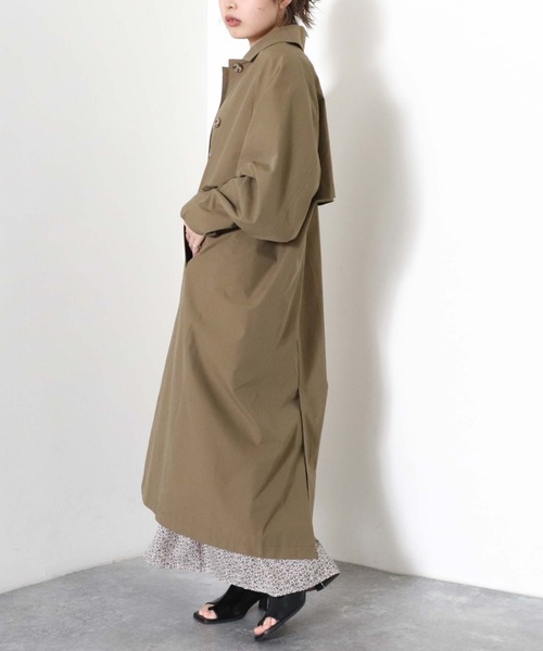 archives（アルシーヴ）の「ステンカラーコート（ステンカラーコート・レディース・ベージュ/グリーン/グレイッシュベージュ・MEDIUM）」の13枚目の写真