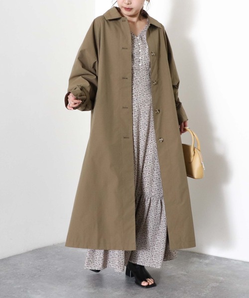 archives（アルシーヴ）の「ステンカラーコート（ステンカラーコート・レディース・ベージュ/グリーン/グレイッシュベージュ・MEDIUM）」の8枚目の写真