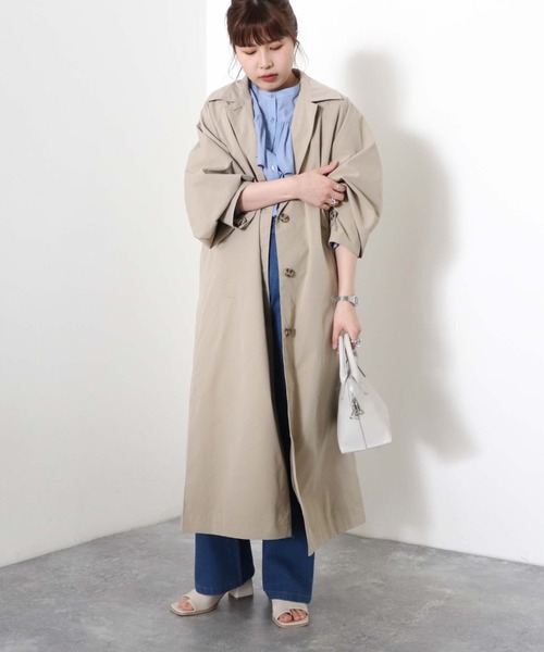 archives（アルシーヴ）の「ステンカラーコート（ステンカラーコート・レディース・ベージュ/グリーン/グレイッシュベージュ・MEDIUM）」の19枚目の写真