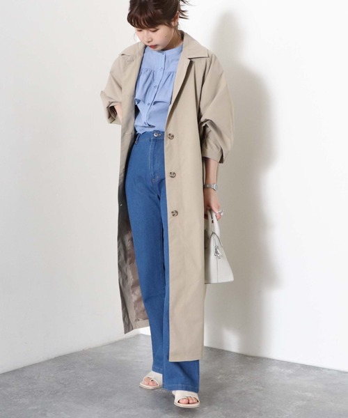 archives（アルシーヴ）の「ステンカラーコート（ステンカラーコート・レディース・ベージュ/グリーン/グレイッシュベージュ・MEDIUM）」の16枚目の写真