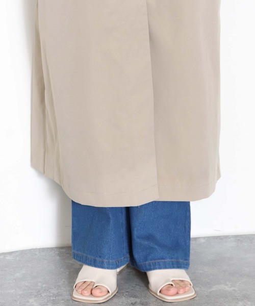 archives（アルシーヴ）の「ステンカラーコート（ステンカラーコート・レディース・ベージュ/グリーン/グレイッシュベージュ・MEDIUM）」の6枚目の写真