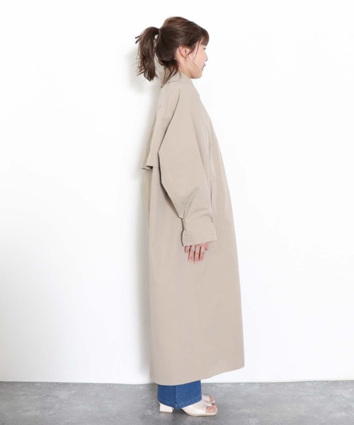 archives（アルシーヴ）の「ステンカラーコート（ステンカラーコート・レディース・ベージュ/グリーン/グレイッシュベージュ・MEDIUM）」の15枚目の写真