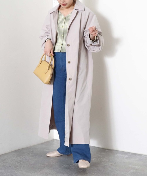 archives（アルシーヴ）の「ステンカラーコート（ステンカラーコート・レディース・ベージュ/グリーン/グレイッシュベージュ・MEDIUM）」の10枚目の写真