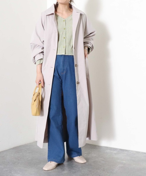 archives（アルシーヴ）の「ステンカラーコート（ステンカラーコート・レディース・ベージュ/グリーン/グレイッシュベージュ・MEDIUM）」の14枚目の写真