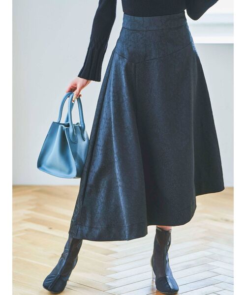 dazzlin（ダズリン）の「ジャカードヘムフレアスカート（スカート・レディース・ブラック/ピンク・FREE）」の3枚目の写真