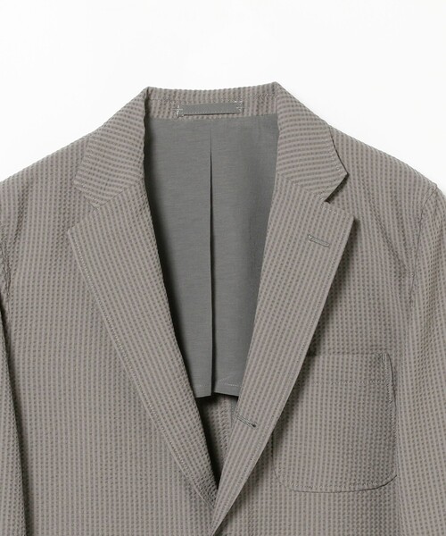 BEAMS PLUS（ビームスプラス）の「BEAMS PLUS / シアサッカー 3ボタン ジャケット（テーラードジャケット・メンズ・ネイビー/グレー/ブルー・SMALL/MEDIUM/LARGE/X-LARGE）」の14枚目の写真