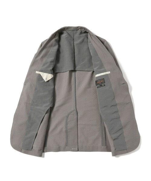 BEAMS PLUS（ビームスプラス）の「BEAMS PLUS / シアサッカー 3ボタン ジャケット（テーラードジャケット・メンズ・ネイビー/グレー/ブルー・SMALL/MEDIUM/LARGE/X-LARGE）」の16枚目の写真