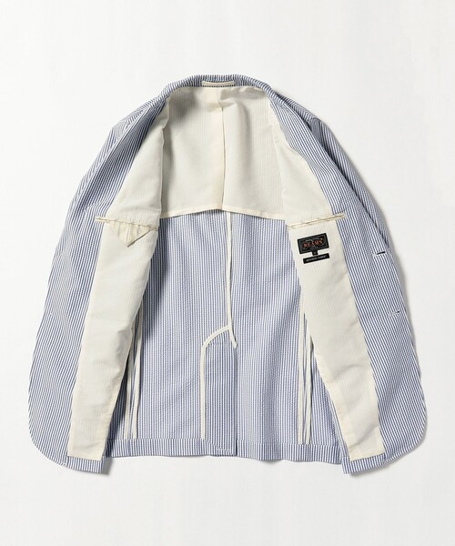 BEAMS PLUS（ビームスプラス）の「BEAMS PLUS / シアサッカー 3ボタン ジャケット（テーラードジャケット・メンズ・ネイビー/グレー/ブルー・SMALL/MEDIUM/LARGE/X-LARGE）」の21枚目の写真