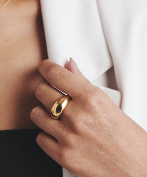 9ban(キューバン)の「【9ban】キューバン/ Ellipse ring(リング・レディース・ゴールド・#13/#9/#11)」の4枚目の写真