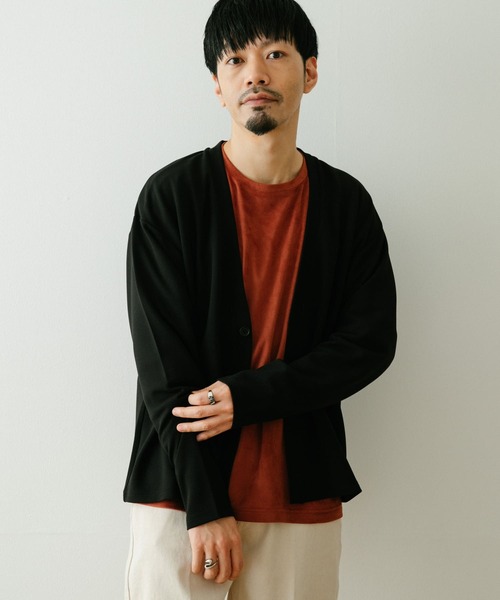 ITEMS URBANRESEARCH（アイテムズ アーバンリサーチ）の「エステルツイル ダブルフェイスカーディガン（カーディガン/ボレロ・メンズ・ブラック/ベージュ/グレー・MEDIUM/LARGE）」の20枚目の写真