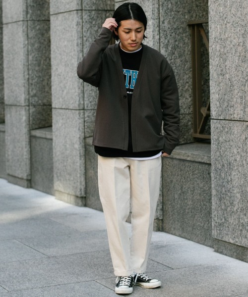 ITEMS URBANRESEARCH（アイテムズ アーバンリサーチ）の「エステルツイル ダブルフェイスカーディガン（カーディガン/ボレロ・メンズ・ブラック/ベージュ/グレー・MEDIUM/LARGE）」の18枚目の写真