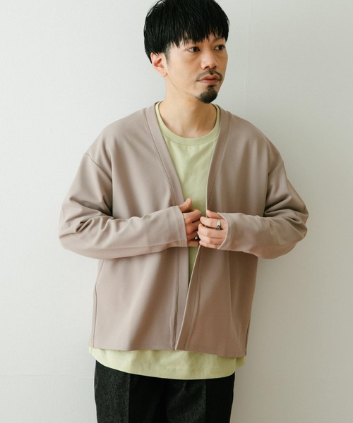 ITEMS URBANRESEARCH（アイテムズ アーバンリサーチ）の「エステルツイル ダブルフェイスカーディガン（カーディガン/ボレロ・メンズ・ブラック/ベージュ/グレー・MEDIUM/LARGE）」の15枚目の写真