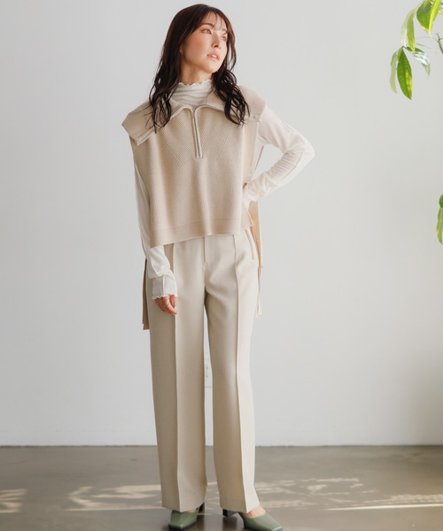 LADYMADE(レディメイド)の「ビスチェベルトSETストレートパンツ(スラックス・レディース・カーキ/グレー系その他/ライトベージュ・S/M)」の9枚目の写真