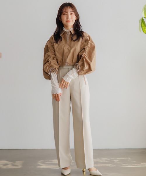 LADYMADE(レディメイド)の「ビスチェベルトSETストレートパンツ(スラックス・レディース・カーキ/グレー系その他/ライトベージュ・S/M)」の10枚目の写真