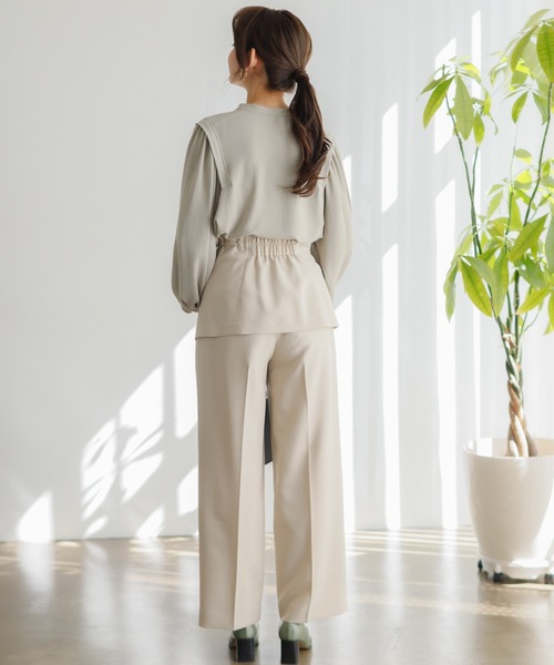 LADYMADE(レディメイド)の「ビスチェベルトSETストレートパンツ(スラックス・レディース・カーキ/グレー系その他/ライトベージュ・S/M)」の12枚目の写真
