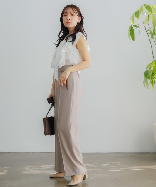 LADYMADE(レディメイド)の「ビスチェベルトSETストレートパンツ(スラックス・レディース・カーキ/グレー系その他/ライトベージュ・S/M)」の14枚目の写真