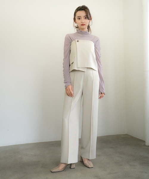 LADYMADE(レディメイド)の「ビスチェベルトSETストレートパンツ(スラックス・レディース・カーキ/グレー系その他/ライトベージュ・S/M)」の19枚目の写真