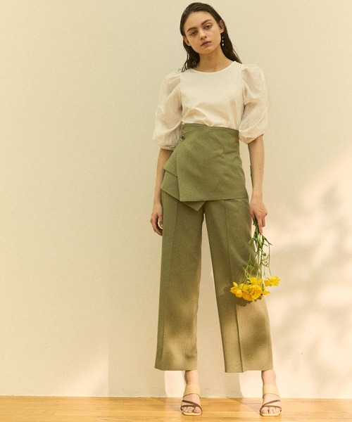 LADYMADE(レディメイド)の「ビスチェベルトSETストレートパンツ(スラックス・レディース・カーキ/グレー系その他/ライトベージュ・S/M)」の21枚目の写真