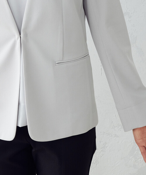 COMME CA ISM（コムサイズム）の「鹿の子　ノーカラージャケット（ノーカラージャケット・レディース・ライトグレー/ブラック/ネイビー・X-SMALL/SMALL/MEDIUM/LARGE/X-LARGE）」の17枚目の写真