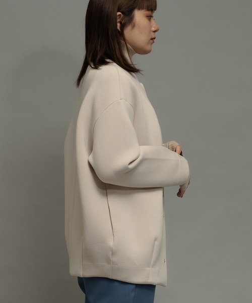 ottilie(オティーリエ)の「【 ottilie / オティーリエ 】 スナップボタンボンディングジャケット(ノーカラージャケット・レディース・ブラック/ナチュラル・FREE)」の13枚目の写真