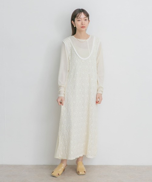 KBF(ケイビーエフ)の「サイドスリットレースカットワンピース(ワンピース・レディース・ベージュ/オフホワイト/グリーン系その他・ONE)」の21枚目の写真