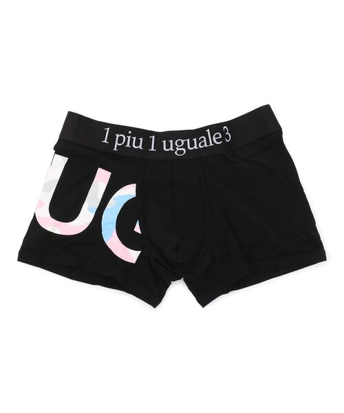 1piu1uguale3 RELAX（ウノピュウノウグァーレトレリラックス）の「1PIU1UGUALE3 RELAX/ウノピゥ ウノ ウグァーレ トレ リラックス/CAMO LOGO BOXER PANTS（ボクサーパンツ・メンズ・ブラック/ネイビー・LARGE/MEDIUM）」の3枚目の写真