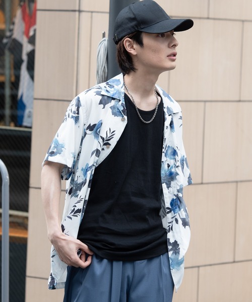 Blue Standard (ブルースタンダード)の「【BLUE STANDARD/ブルースタンダード】 ひんやり接触冷感 レーヨン 総柄 開襟 オープンカラー プリントシャツ(シャツ/ブラウス・メンズ・その他5/その他6/その他7/その他8/その他9/その他10/その他11/その他12/その他13/その他14/その他/その他1/その他2/その他3/その他4・LARGE/X-LARGE/XX-LARGE/MEDIUM)」の18枚目の写真