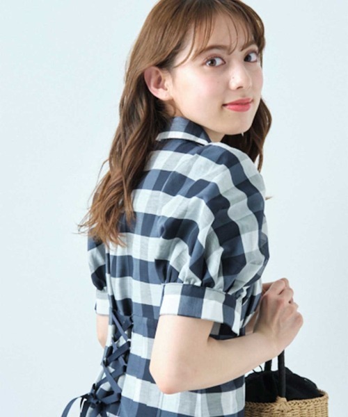 WILLSELECTION（ウィルセレクション）の「タックシャツワンピース（ワンピース・レディース・ブラック/ネイビー・MEDIUM）」の9枚目の写真