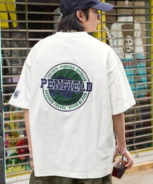 PENFIELD/ペンフィールド 別注 カレッジアーチロゴワッペン/ツイル刺繍ビッグシルエット半袖 Tシャツ