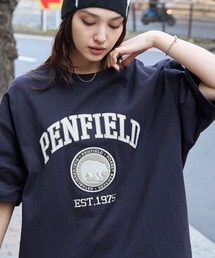 PEN FIELD（ペンフィールド）の「PENFIELD/ペンフィールド 別注 カレッジアーチロゴワッペン/ツイル刺繍ビッグシルエット半袖 Tシャツ（Tシャツ/カットソー）」