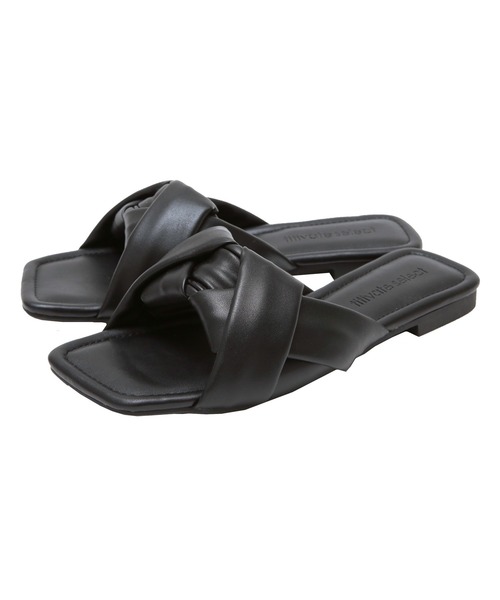 titivate（ティティベイト）の「編み込みフェイクレザーフラットサンダル（サンダル・レディース・ブラック/イエロー/アイボリー/モカ/グリーン系その他・LL/S/M/L）」の7枚目の写真