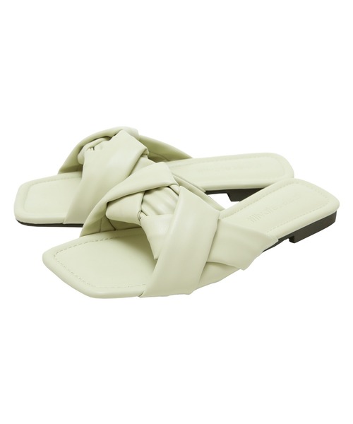 titivate（ティティベイト）の「編み込みフェイクレザーフラットサンダル（サンダル・レディース・ブラック/イエロー/アイボリー/モカ/グリーン系その他・LL/S/M/L）」の9枚目の写真