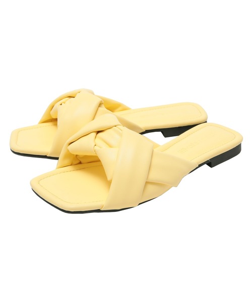 titivate（ティティベイト）の「編み込みフェイクレザーフラットサンダル（サンダル・レディース・ブラック/イエロー/アイボリー/モカ/グリーン系その他・LL/S/M/L）」の10枚目の写真