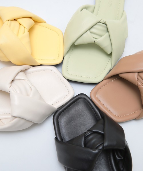 titivate（ティティベイト）の「編み込みフェイクレザーフラットサンダル（サンダル・レディース・ブラック/イエロー/アイボリー/モカ/グリーン系その他・LL/S/M/L）」の22枚目の写真