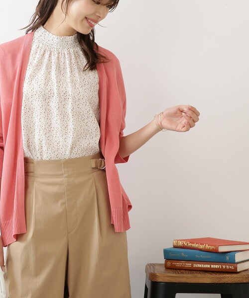 DRESKIP（ドレスキップ）の「◆【洗濯機可/UV】ショ－ト衿トッパ－ニットカーディガン（カーディガン/ボレロ・レディース・オフホワイト/ライトグレー/ブラック/ダークグリーン/レモンイエロー/ピンク系・02/03/04）」の6枚目の写真