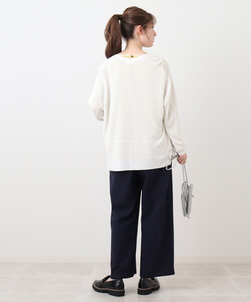 DRESKIP（ドレスキップ）の「◆【洗濯機可/UV】ショ－ト衿トッパ－ニットカーディガン（カーディガン/ボレロ・レディース・オフホワイト/ライトグレー/ブラック/ダークグリーン/レモンイエロー/ピンク系・02/03/04）」の13枚目の写真