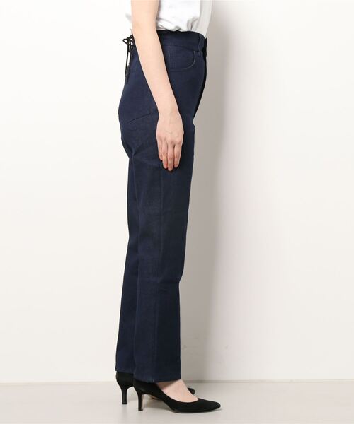 ANDGEEBEE（アンジービー）の「レースアップデニムパンツ（デニムパンツ・レディース・インディゴブルー/ブラック・MEDIUM）」の3枚目の写真