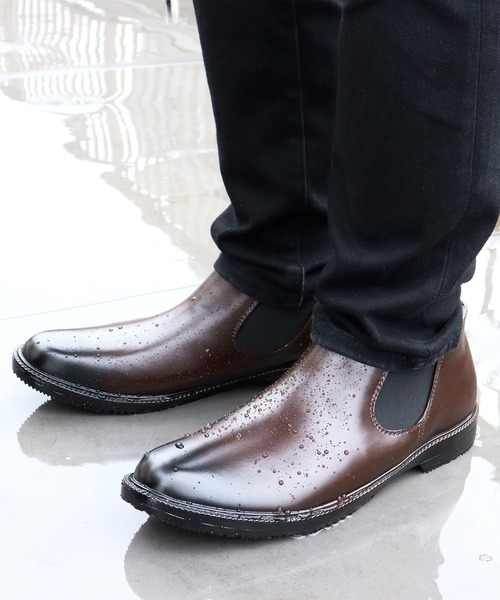 Dedes（デデス）の「Dedes /防水設計 サイドゴアレインブーツ(6324)（レインシューズ・メンズ・ブラック/ダークブラウン・LL/S/M/L）」の2枚目の写真