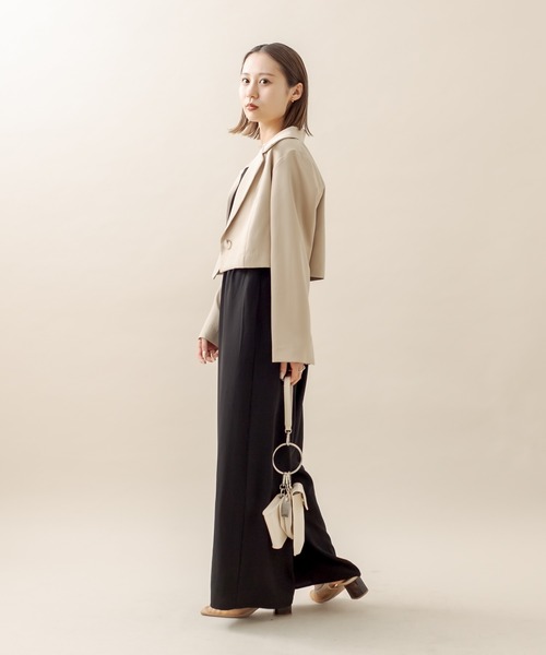 mline（エムライン）の「[mline] セットUPショートジャケット（テーラードジャケット・レディース・ブラック/ベージュ/オフホワイト・FREE）」の17枚目の写真